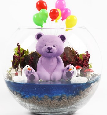 Sevimli Ayıcıklı Balonlu Teraryum