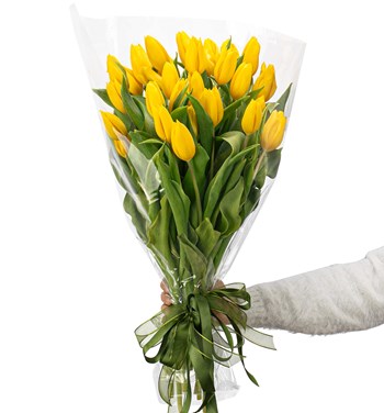 Renkli lale buketleri