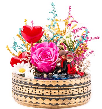 Fuşya Pembe Solmayan Gül 