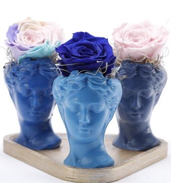 Trio Mini Helen Serisi Solmayan Gül Tasarım - Gold Kaide