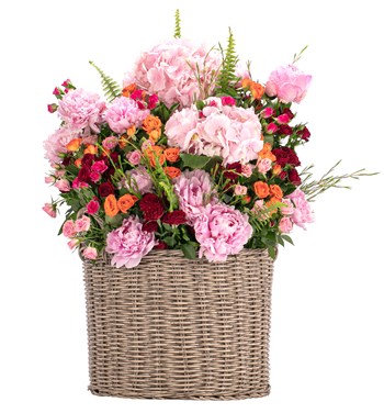 ortanca ve şakayık buketi