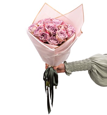 Aşkın Büyüsü Premium Lila Gül Buketi