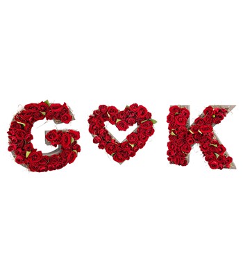 özel harf saksıda mini gül