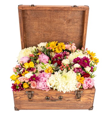 sandık dolusu çiçek tasarım