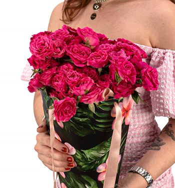 mini fuşya gül tasarım