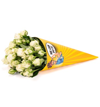 küçük beyaz gül buketi