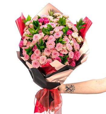 mini pembe gül tasarım