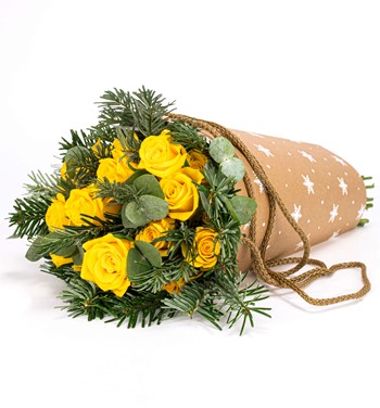 sarı gül buketi 